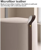 Scandinavian Makeup Stool Chair for Girls' Bedroom, Light Luxury Dresser Seat, Small Square Footstool, Stylish Shoe Bench for Living Room (White B)