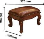 BABYCE Ottoman Stool European Creative Solid Wood Shoes Bench Living Room Coffee Table Side Stool Short Stool Simple Small Bench Sofa Leather Stool (Color : C)