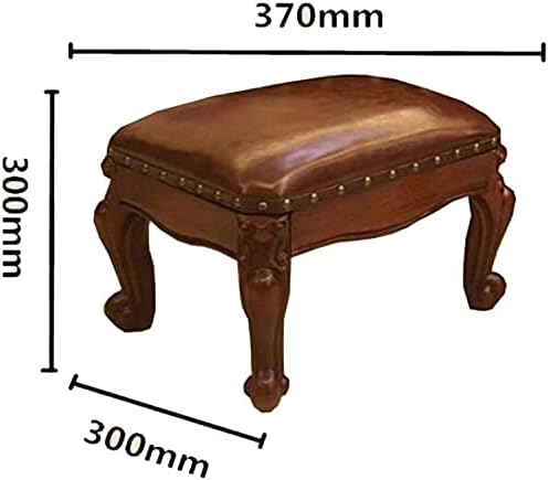 BABYCE Ottoman Stool European Creative Solid Wood Shoes Bench Living Room Coffee Table Side Stool Short Stool Simple Small Bench Sofa Leather Stool (Color : C)