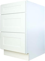 Hollywood Fabiani Design Drawer Base Kitchen Cabinet 21 in. W x 24 in. D x 34-1/2 in. H, Shaker White - Solid Wood Frame, 1/2-Inch Cabinet-Grade Plywood Box, Soft-Close Drawers, Ready to Assemble