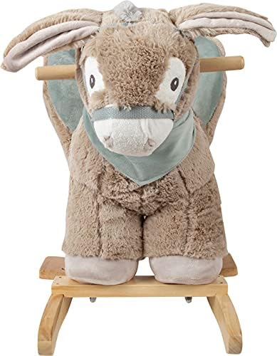 Small Foot Rocking Donkey Animal with Armchair, Handles and Headcollar, Plush Toy from 12 Months, Ref. 12210 Toys, Multicoloured