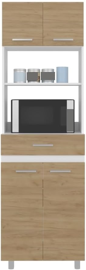 Pantry Cabinet with Storage Drawer, Microwave Locker for Kitchen Hallway, Modern Storage Solution,for Kitchen Home