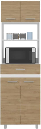 Pantry Cabinet with Storage Drawer, Microwave Locker for Kitchen Hallway, Modern Storage Solution,for Kitchen Home