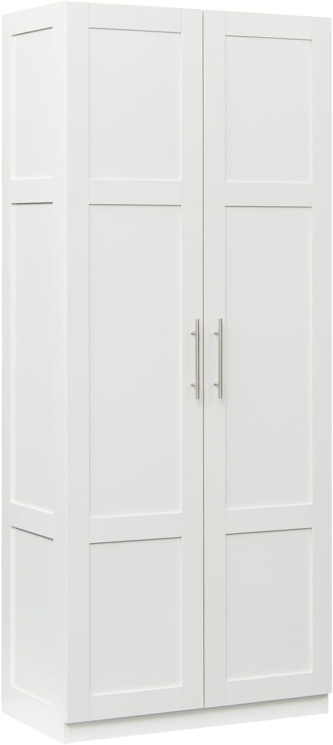 29.53”W Kitchen Pantry Cabinet, Tall Storage Cabinet with 2 Doors, Wooden Kitchen Cupboard Cabinet with Adjustable Shelves for Kitchen, Dining Room, Living Room, 29.53inch