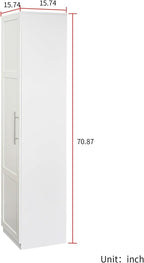 Tall Kitchen Pantry Cabinet with 6 Shelves & 6 Side Racks, 70.87" Storage Cabinet, Freestanding Cupboard for Kitchen, Dining Room, Bathroom, Adjustable Shelving, Modern Design