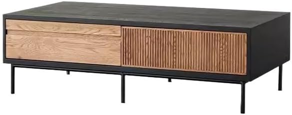 Industrial Style 130x40x70cm Vintage Solid Wood Drawer Center Table, Home Living Room Storage Stand for Balcony, Lounge, Reception for Living Room Bedroom Balcony Yard