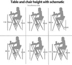 Portable Folding Bar Stool with Backrest, Round Padded Adult Kitchen Folding Chair, Tall Folding Chair, Counter Height Folding Stool for Home, Office (Color : White, Size : Short 55cm/22in)
