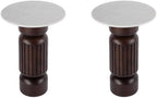 Pemberly Row Set of 2 Marble and Wood Side Tables in White/Light Beige