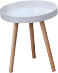 Nordic Style Small Round Indoor Coffee Table White Mini Sofa Side Table for Living Room and Balcony Compact Household
