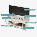 Outdoor Garden Bench for Apartment Balcony, Weather-Resistant Metal Storage Bench, Stylish White Shoe Bench with Cushion and Lift-Top Lid – Space-Saving nizer