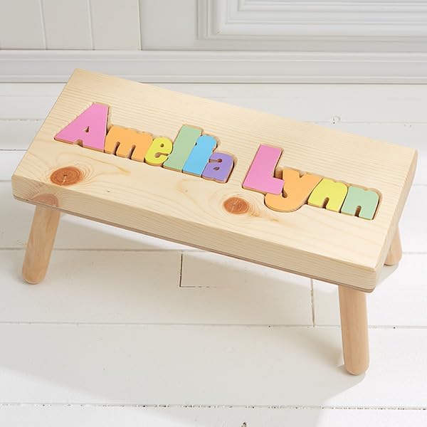 Damhorst Toys Child's Name Puzzle Stool Pastel Letters