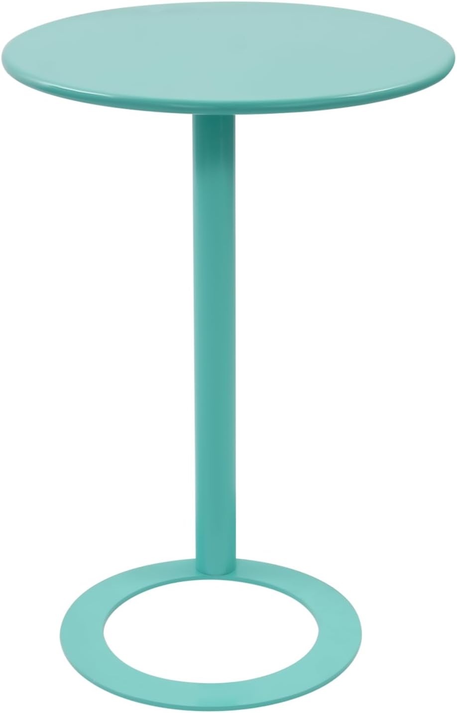 C-Shape Side Table - Coffee Table for Living Room, Bedroom, Home Decor, Modern Accent Table for Adults & Kids, Small Round End Table (Blue)