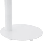 Modern C-Shaped End Table,Slim Tray Metal Sofa Couch End Table for Living Room,Study Room,Bedroom,Cafe (White)