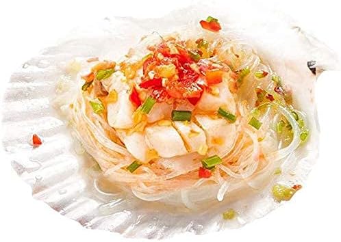 SEAJIAYI 6PCS Scallop Shells for Serving Food,Baking Shells Large Natural White Scallops from Sea Beach for DIY Craft Decor 4-5 Inches