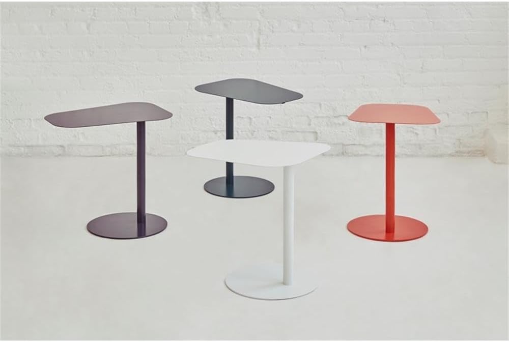 Pemberly Row Modern Metal End Table, 20 in H x 19.75 in W, C-Shaped Space-Saving Design, Green Powder Coat Finish, Durable Steel Construction, Compact Accent Table for Living Room or Small Spaces
