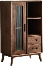 Entryway Cabinet Black Walnut Buffet Cabinet Wooden Sideboard Living Room Cabinet Dining Room Furniture Cabinet with Door Sideboard Storage Cabinet