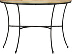 Rustic Reclaimed Wood Console Table with Mixed Color Finish for Entryway and Living Room, Durable Solid Wood Construction for Home Decor and Functional Surface