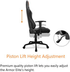 Cougar Armor Elite Royal Ergonomic Gaming Chair, Premium PVC Leather, 2D Armrest, 160º Reclining, Height Adjustment, Adjustable Tilt Tension, Head & Lumbar Pillow