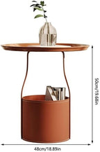 Living Room Furniture Nordic Sofa Side Table Saddle Leather Living Room Home Balcony Storage Small Round Side Tables Living Room