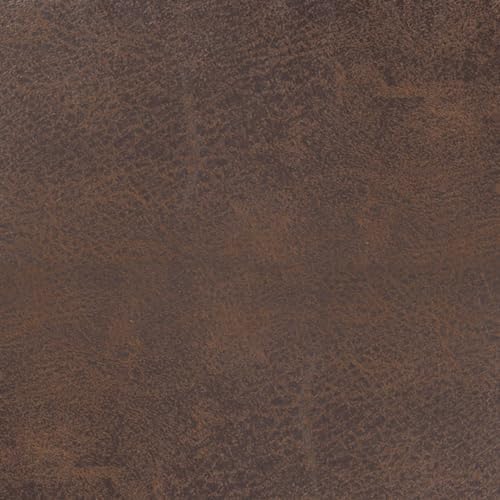 SIMPLIHOME Rockwood Cube Storage Ottoman with Tray - 17 inch Wide Upholstered Vegan Leather Square Storage Ottoman in Aged Brown, Contemporary Cube Ottoman for Living Room with Serving Tray