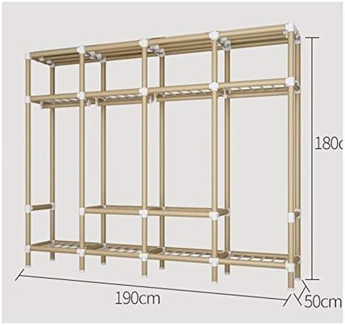Simple Wardrobe Reinforced Thicken Cloth Sturdy Steel Frame Assembly Oxford Locker Hanging