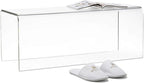 39 Inch Long Clear Acrylic Bench, Modern Contemporary Rectangle Seating for Living Room, Entryway, Family Room, Hallway and Foyer, Decorative Window Bench