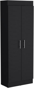 Nepal Pantry Cabinet, Space-Efficient 2-Door Design with Multiple Shelves