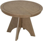 Bellemave 42"-58" Extendable Dining Table for 4-6, Farmhouse Round Kitchen Table with Removable Leaf and Crossed Legs for Kitchen, Dining Room (Espresso)