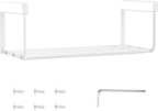 Shoe Storage Rack, Expandable Shoe Rack, Under Shelf Shoe Rack, Carbon Steel Under Shelf Shoe Rack Hanging Shoe Tray for Cabinet Shoe Cupboard (White)