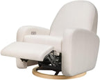 Babyletto Nami Electronic Power Recliner & Swivel Glider with USB Port in Performance Cream Eco-Weave with Light Wood Base,Water Repellent & Stain Resistant,Greenguard Gold and CertiPUR-US Certified