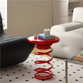 Stool Side Table - Minimalist Accent Ottoman for Small Spaces - Versatile Shoe Bench for Living Room and Entryway