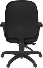 Romig Comfort Series High-Back Multifunctional Fabric Computer Task Chair with Adjustable Arms - Black