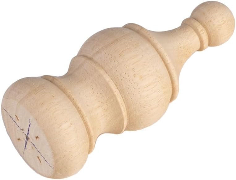 2 Pack Unfinished Wooden Finials for Bed Posts, 5.9" Tall x 2.4" Wide Decorative Wood Finials for Furniture, DIY Crafts & Home Decoration