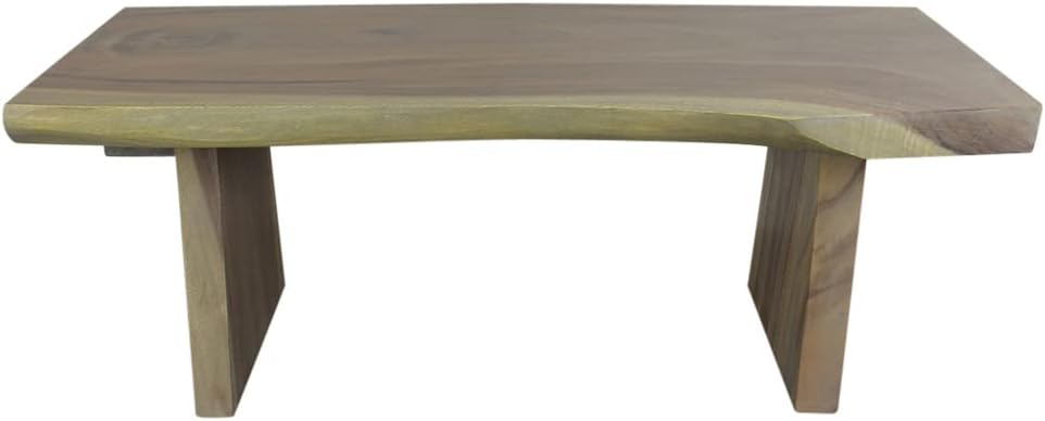 Haussmann Natural Edge Bench 48 in x 17-20 x 18 in H KD Agate Grey