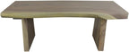 Haussmann Natural Edge Bench 48 in x 17-20 x 18 in H KD Agate Grey