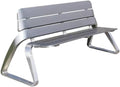 Outdoor Bench,Stainless Steel Seat Community Double Back Garden Square Chair Benches for Outdoors