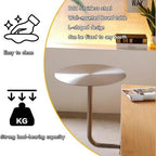 Wall-Mounted Stainless Steel Round Table, Space-Saving Hanging Table for Dining Nooks and Lounge Spaces, Minimalist Design for Compact Seating Areas