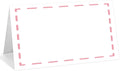 25 Pack Pink Lines Border Place Cards, Editable Name Cards for Table Setting, Tent Cards Food Label for Dinner Party, Bridal Shower, Wedding, Baby Shower and Events -T40