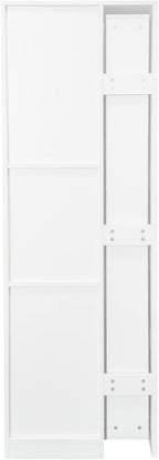 Kitchen Pantry Cabinet with Glass Door & Pull Out Shelves, 70.87" Tall Storage Cabinet with Wine Rack, Modern Farmhouse Pantry for Kitchen, Dining Room, Bar, Space-Saving Cabinet, White