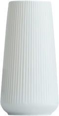 White Ceramic Vase, Minimalist Modern Flower Vases for Home Decor, Decorative for Pampas Grass, Small Vase for Home Living Room Farmhouse Office Decor