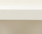 No Assembly Side Table, Modern 3-Tier Carbon Steel Side Table for Living Room Bedroom, Unique Geometric End Table Nightstand with Storage, Sturdy Sofa Table for Small Spaces (Cream White, Medium)