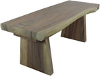 Haussmann Natural Edge Bench 48 in x 17-20 x 18 in H KD Agate Grey