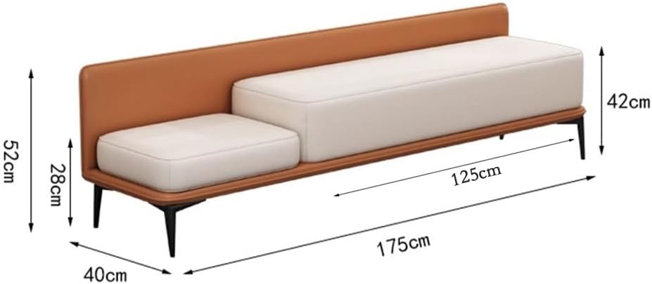 Modern Bed End Stool Simple Modern Bedside Bench Bedroom Creative Entrance Shoe Long Sofa Entryway(Brown)
