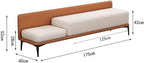 Modern Bed End Stool Simple Modern Bedside Bench Bedroom Creative Entrance Shoe Long Sofa Entryway(Brown)