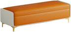 Modern Bed End Stool Bedroom Shoe Changing Entrance Bench Clothing Store Cloakroom Rest Sofa Storage Entryway(Orange,Small)