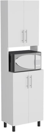Kitchen Pantry, 4 Doors, 4 Shelves
