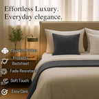 100% Egyptian Cotton Bed Runner Grey Solid Queen Size (88x20) 1 Piece Decorative Bed Scarf for Bedroom Hotel Wedding Room