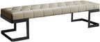 Modern Leather Bed end Stool Bedroom Dressing Room Living Shoe Changing Entryway(Small)