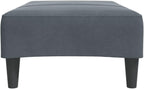 Dark Gray Velvet Footstool 30.3"x21.7"x12.2" - Cozy and Stable Plywood Frame Footrest for Sofa or Recliner, Compact Design for Living Room