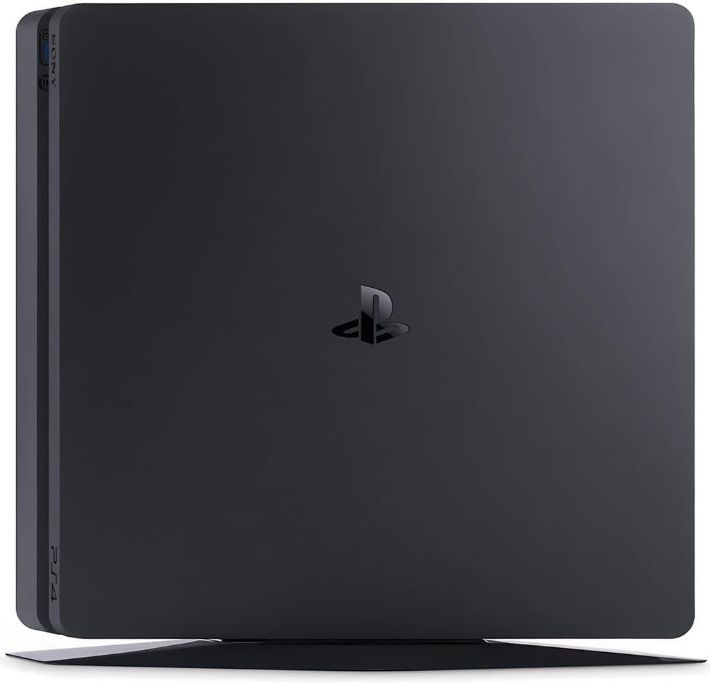 PlayStation 4 Slim 1TB Console Bundle - Includes the PS4 Console Slim 1TB, 2 Dualshock PS4 Wireless Controllers, MicroUSB Charging Cable, HDMI cable, Wired Earbuds and Microfiber Cloth (Renewed)